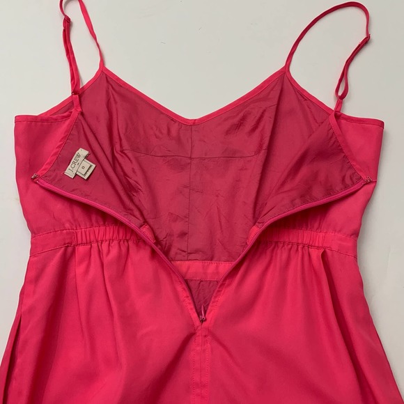 J.CREW Hot Pink Spaghetti Strap Mini Dress 0 - Picture 7 of 11
